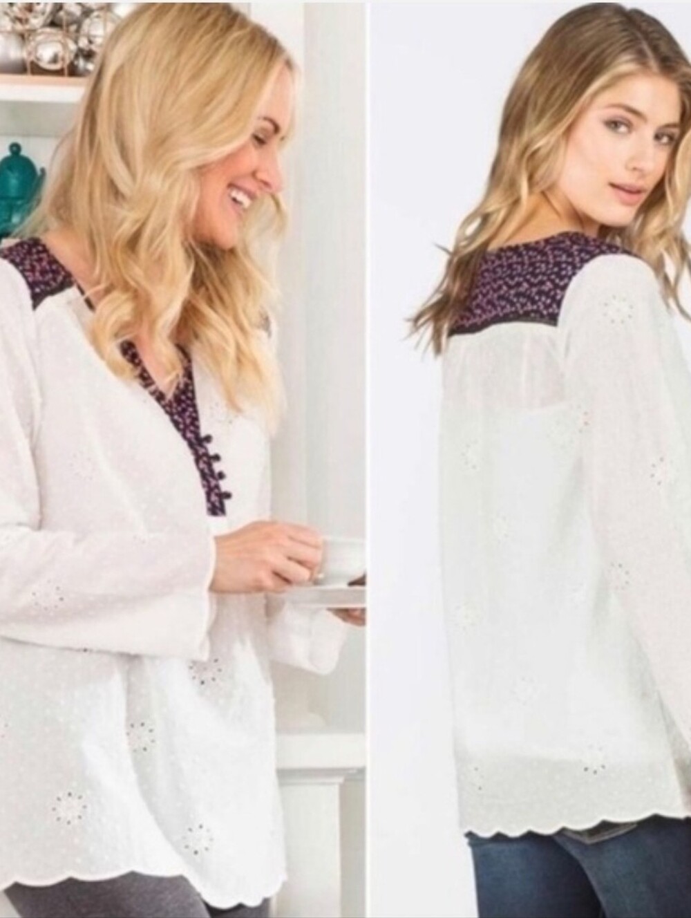 Matilda Jane Make Believe Snow Globe Tunic Peasant Bohemian Cottagecore Top